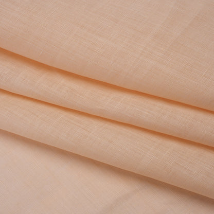 Plain Dyed Lightweight Linen Woven - Cream Pink - Famous Australian Designer Deadstock