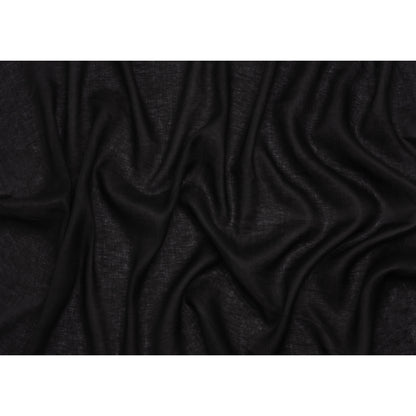 Plain Dyed Lightweight Linen Woven - Black - Famous Australian Designer Deadstock