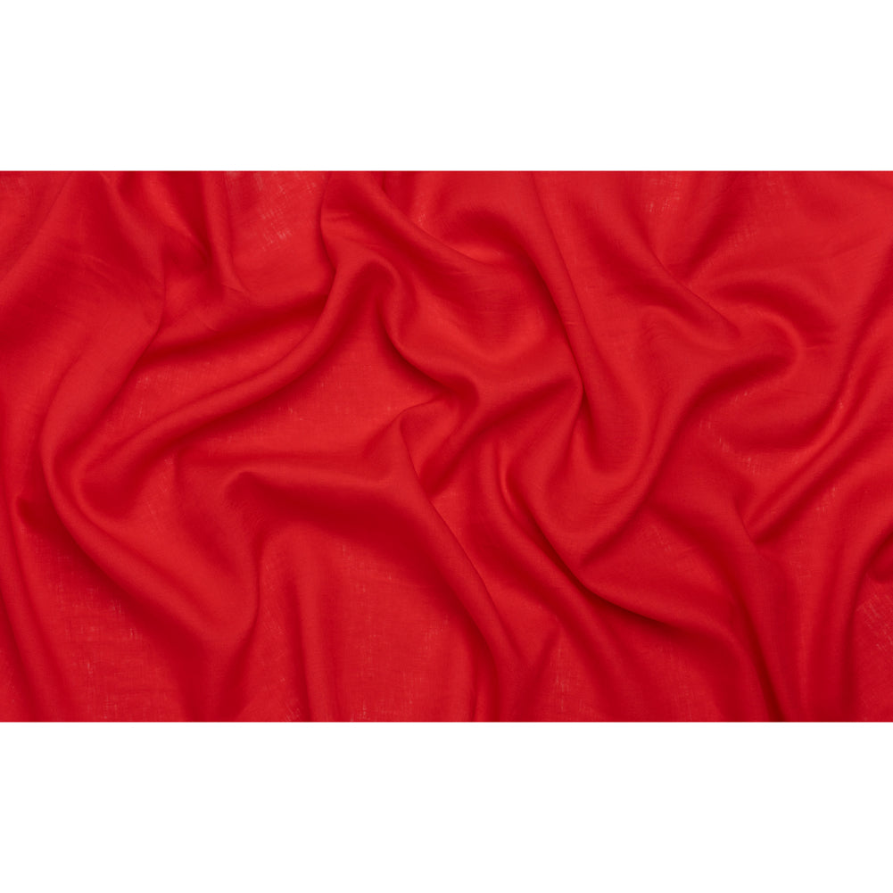 Plain Dyed Lightweight Linen Woven - Flaming Coral - Famous Australian Designer Deadstock