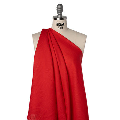 Plain Dyed Lightweight Linen Woven - Flaming Coral - Famous Australian Designer Deadstock