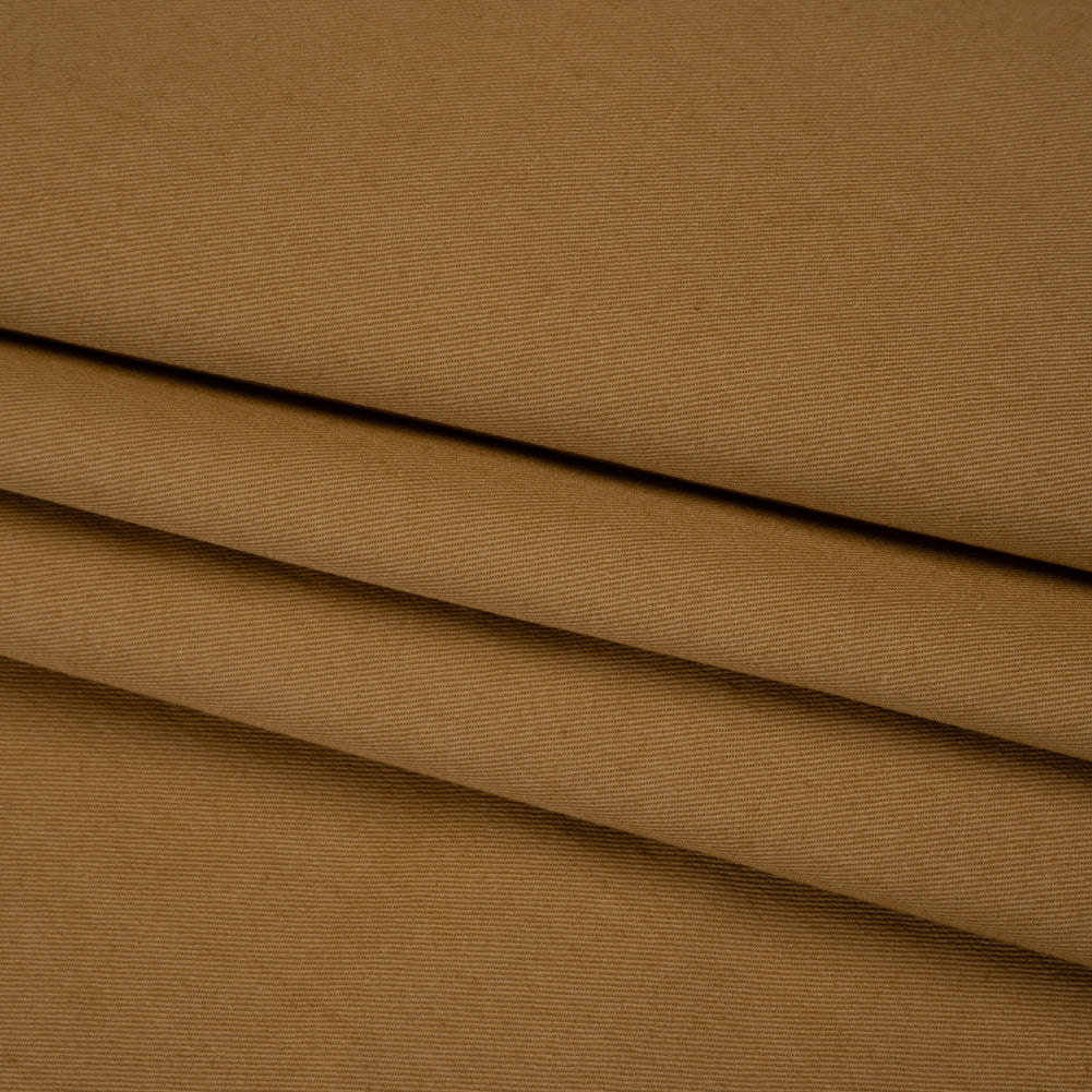 Slubbed Cotton Twill Made in Japan - Olive Brown - Famous Australian Designer Deadstock