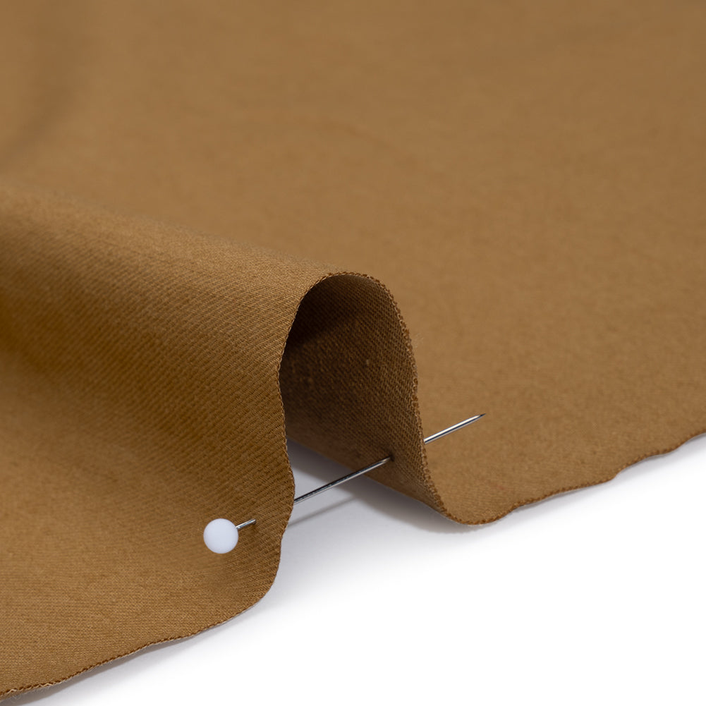 Slubbed Cotton Twill Made in Japan - Olive Brown - Famous Australian Designer Deadstock