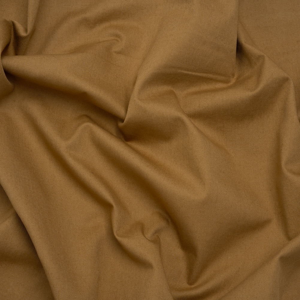 Slubbed Cotton Twill Made in Japan - Olive Brown - Famous Australian Designer Deadstock