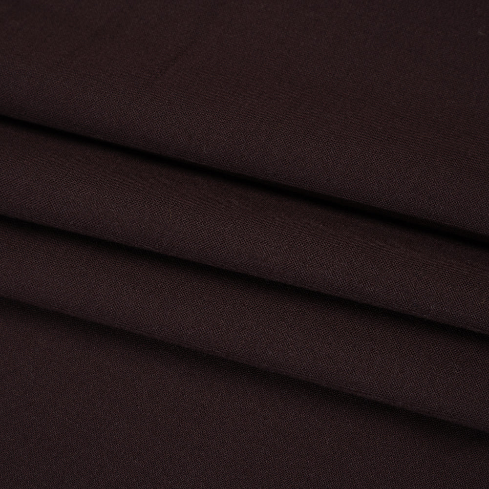 Stretch Polyester and Wool Blend Suiting - Chocolate Brown - Famous Australian Designer Deadstock