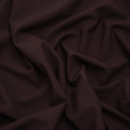 Stretch Polyester and Wool Blend Suiting - Chocolate Brown - Famous Australian Designer Deadstock