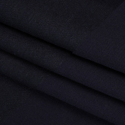 Stretch Blended Virgin Wool and Recycled Polyester Twill Coating - Navy Blue - Famous Australian Designer Deadstock
