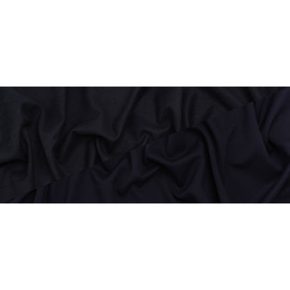 Stretch Blended Virgin Wool and Recycled Polyester Twill Coating - Navy Blue - Famous Australian Designer Deadstock