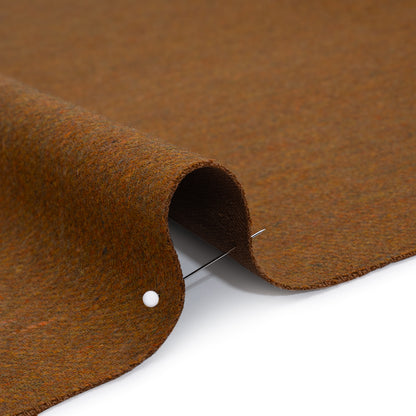 Stretch Blended Virgin Wool and Recycled Polyester Twill Coating - Caramel Brown Tweed - Famous Australian Designer Deadstock