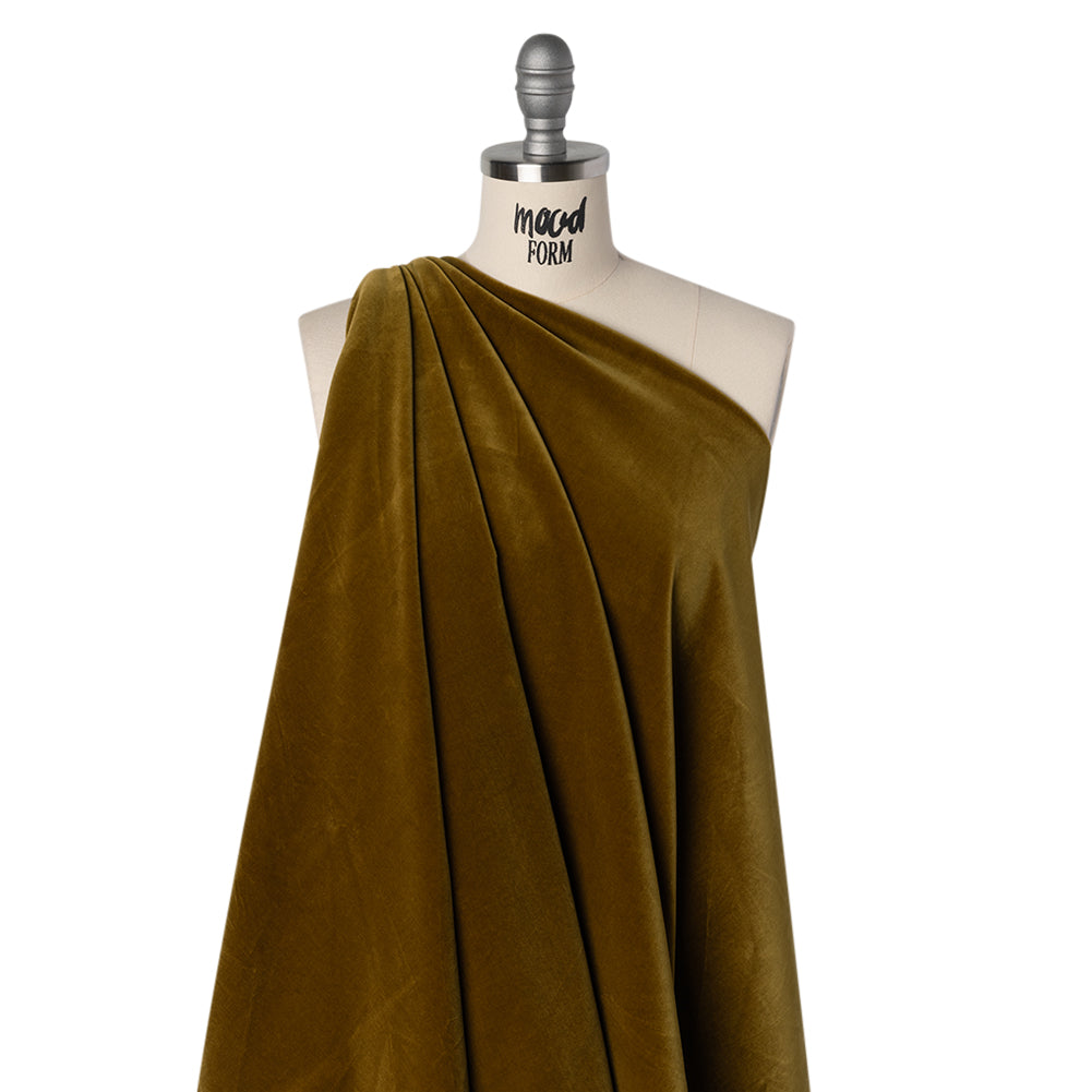 Stretch Cotton Velveteen - Cumin - Famous Australian Designer Deadstock