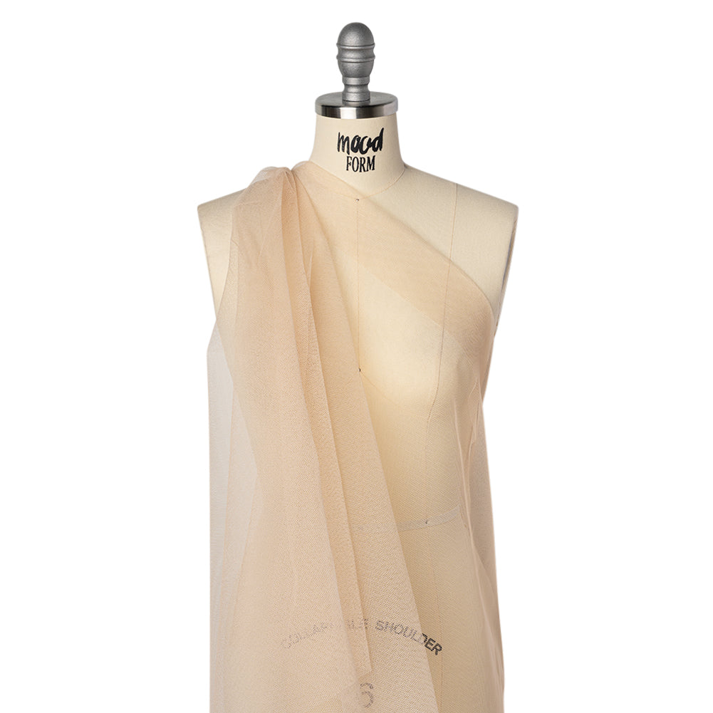Stiff Polyester Tulle - Nude - Famous Australian Designer Deadstock