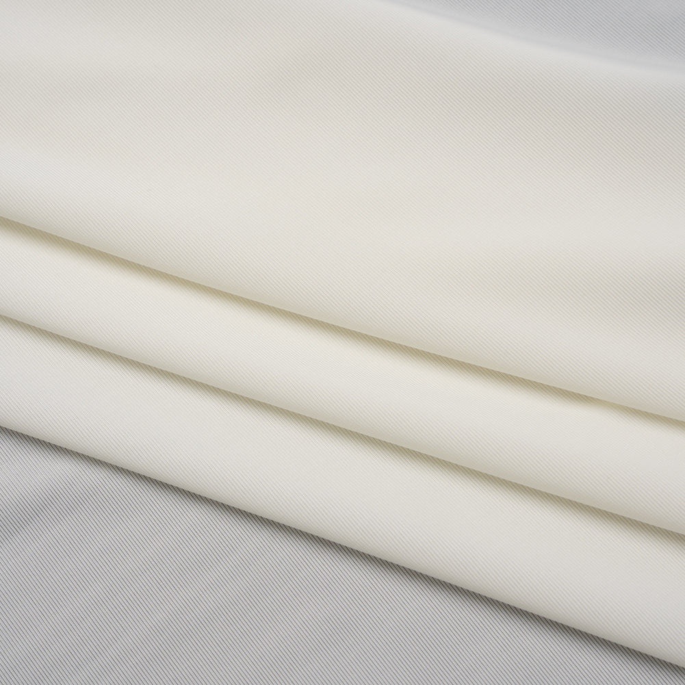 Stretch Polyester Jersey - Ivory - Famous Australian Designer Deadstock
