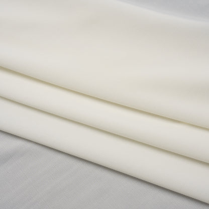 Stretch Polyester Jersey - Ivory - Famous Australian Designer Deadstock