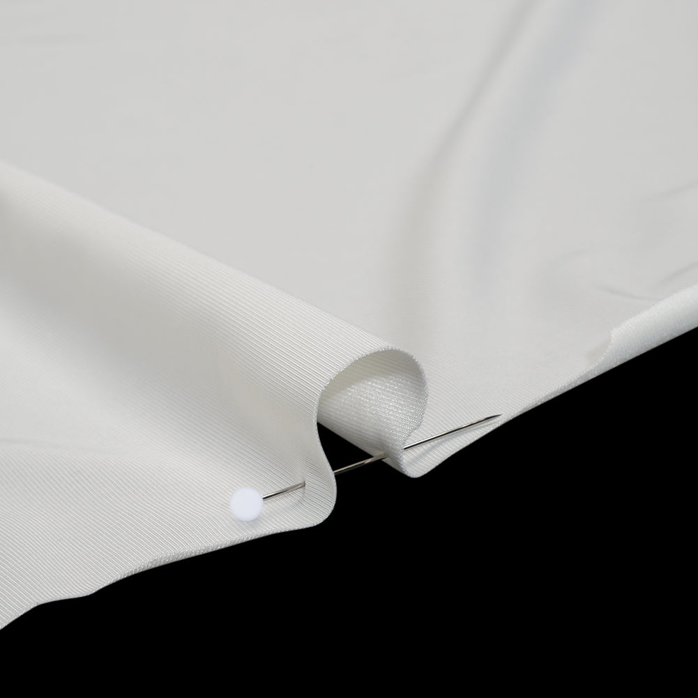 Stretch Polyester Jersey - Ivory - Famous Australian Designer Deadstock