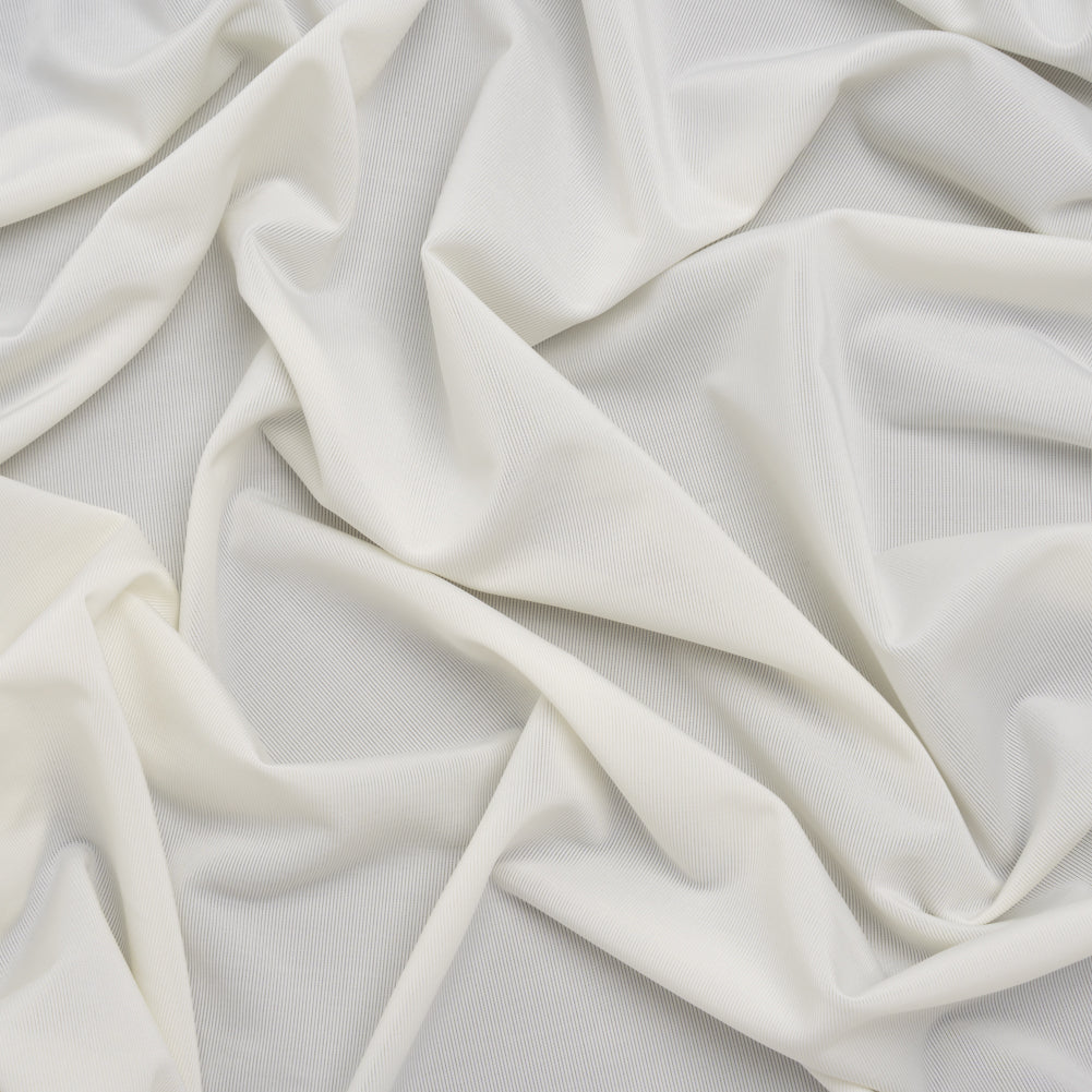 Stretch Polyester Jersey - Ivory - Famous Australian Designer Deadstock