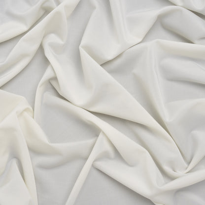 Stretch Polyester Jersey - Ivory - Famous Australian Designer Deadstock