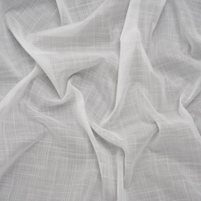 Textured Cotton Voile - White - Famous Australian Designer Deadstock