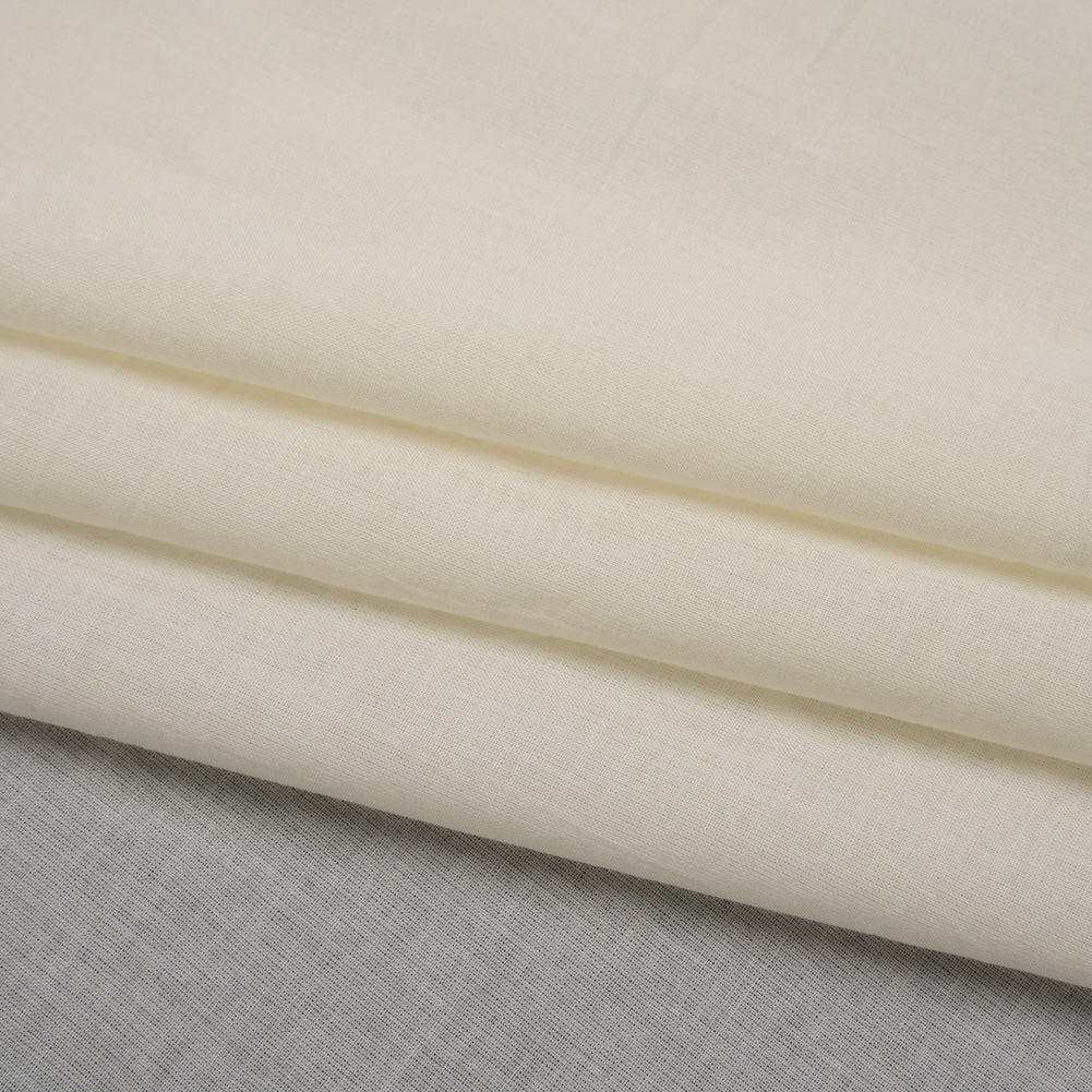 Cotton Voile Lining - Light Ivory - Famous Australian Designer Deadstock