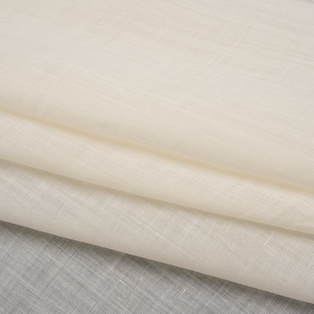 Lightweight Ramie Woven - Cream - Famous Australian Designer Deadstock
