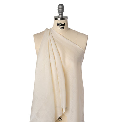 Lightweight Ramie Woven - Cream - Famous Australian Designer Deadstock