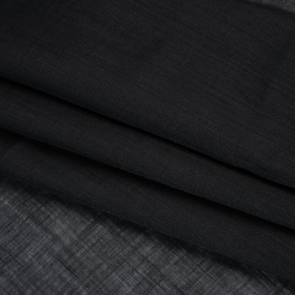 Lightweight Ramie Woven - Off Black - Famous Australian Designer Deadstock