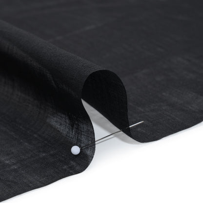 Lightweight Ramie Woven - Off Black - Famous Australian Designer Deadstock