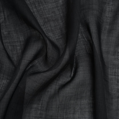 Lightweight Ramie Woven - Off Black - Famous Australian Designer Deadstock