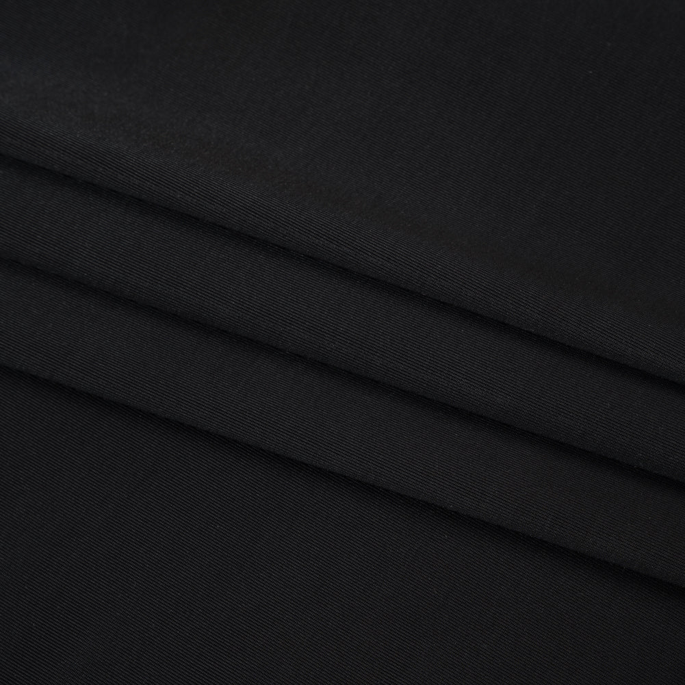 Stretch Polyester Jersey - Black - Famous Australian Designer Deadstock