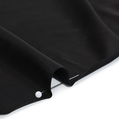Stretch Polyester Jersey - Black - Famous Australian Designer Deadstock