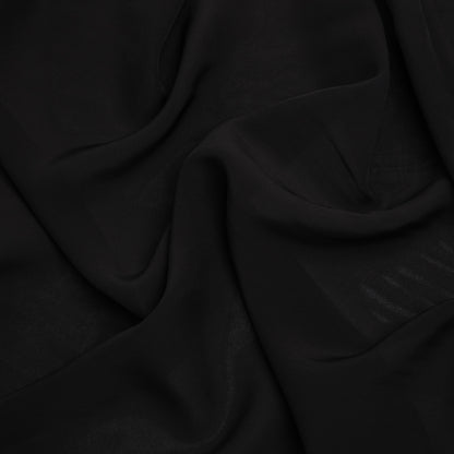 Viscose Crepe de Chine - Black - Famous Australian Designer Deadstock
