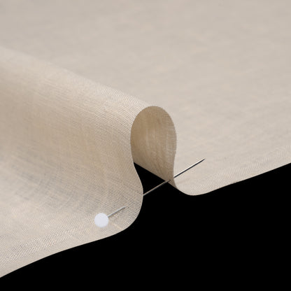 Lightweight Linen Woven - Pearled Ivory - Famous Australian Famous Australian Designer Deadstock