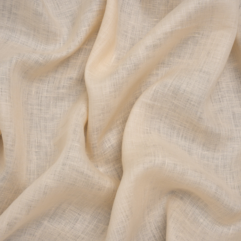 Lightweight Linen Woven - Pearled Ivory - Famous Australian Famous Australian Designer Deadstock