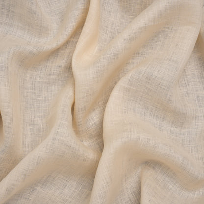 Lightweight Linen Woven - Pearled Ivory - Famous Australian Famous Australian Designer Deadstock