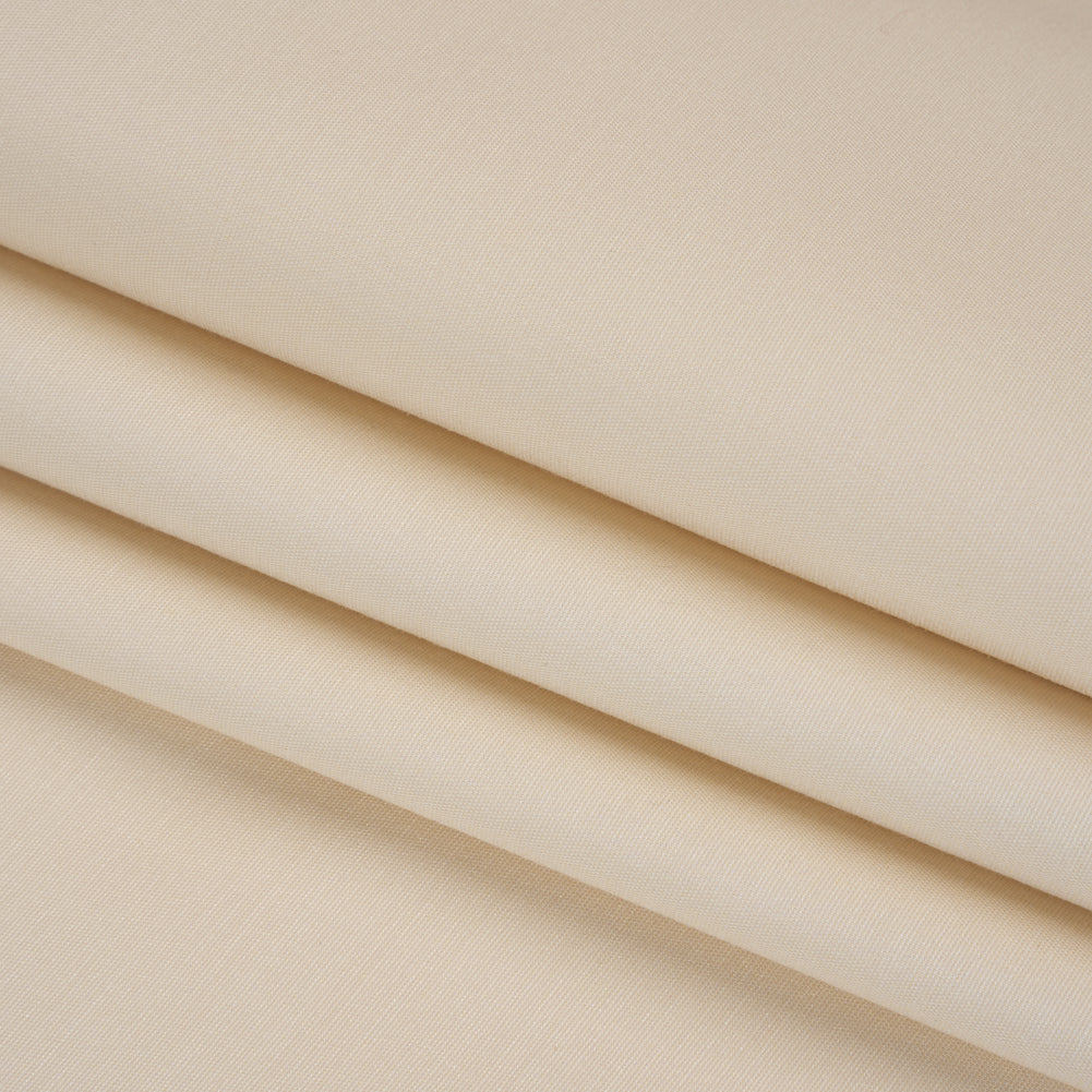 Stretch Cotton and Viscose Bottom-Weight Woven - Cream - Famous Australian Designer Deadstock
