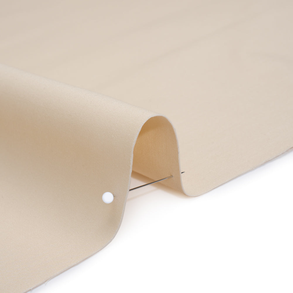 Stretch Cotton and Viscose Bottom-Weight Woven - Cream - Famous Australian Designer Deadstock