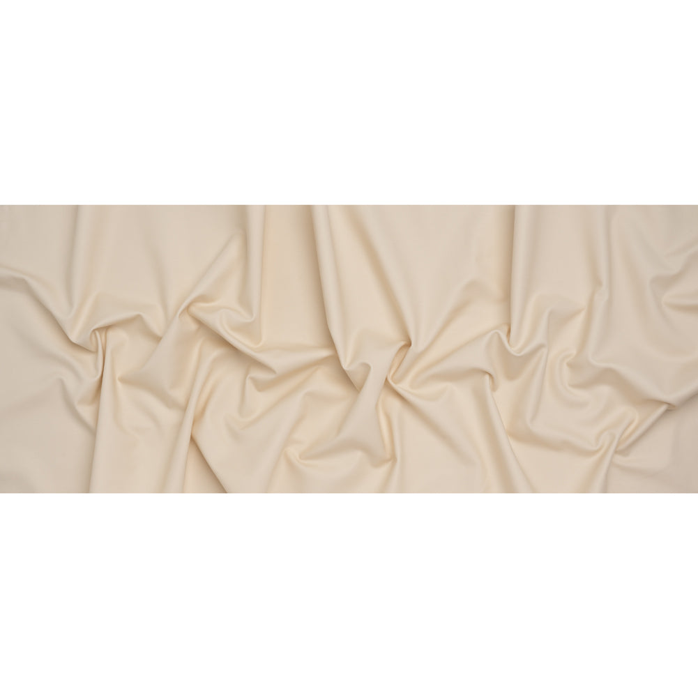 Stretch Cotton and Viscose Bottom-Weight Woven - Cream - Famous Australian Designer Deadstock