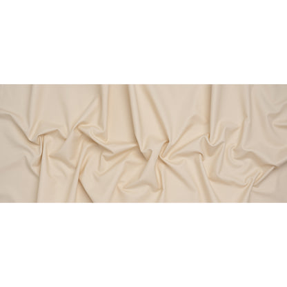 Stretch Cotton and Viscose Bottom-Weight Woven - Cream - Famous Australian Designer Deadstock