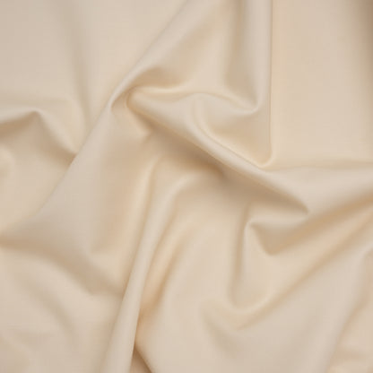 Stretch Cotton and Viscose Bottom-Weight Woven - Cream - Famous Australian Designer Deadstock
