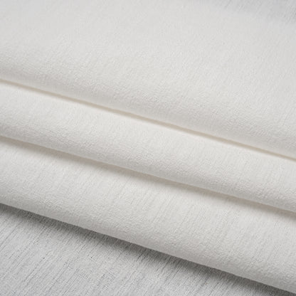Textured Cotton Woven - White - Famous Australian Famous Australian Designer Deadstock