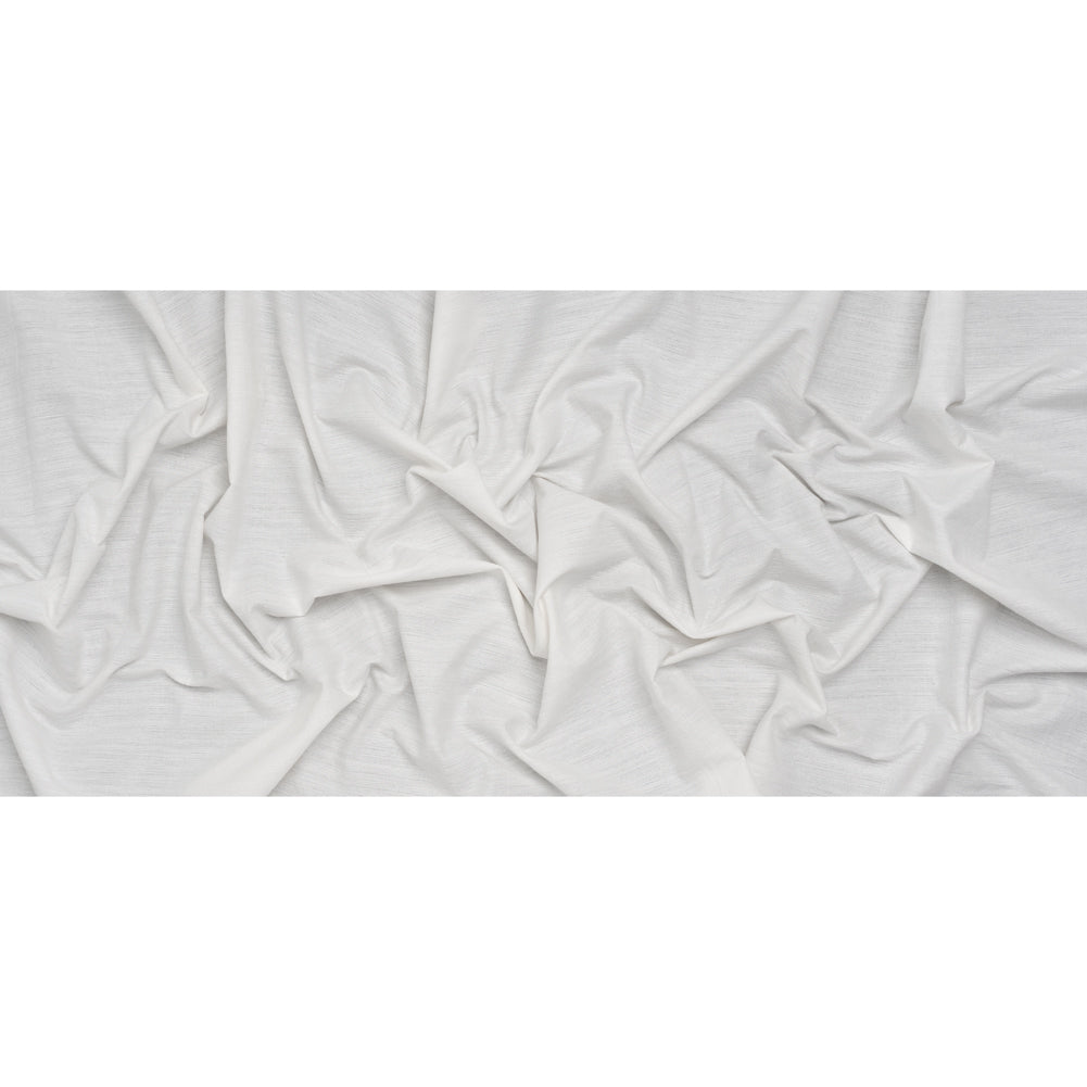 Textured Cotton Woven - White - Famous Australian Famous Australian Designer Deadstock