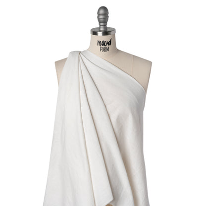 Textured Cotton Woven - White - Famous Australian Famous Australian Designer Deadstock