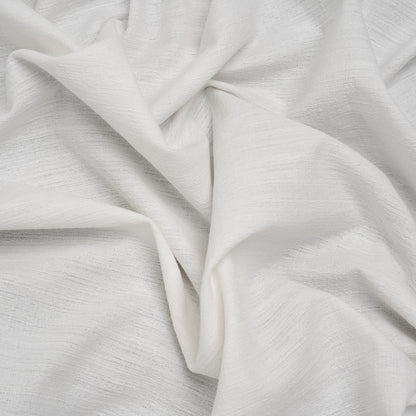 Textured Cotton Woven - White - Famous Australian Famous Australian Designer Deadstock