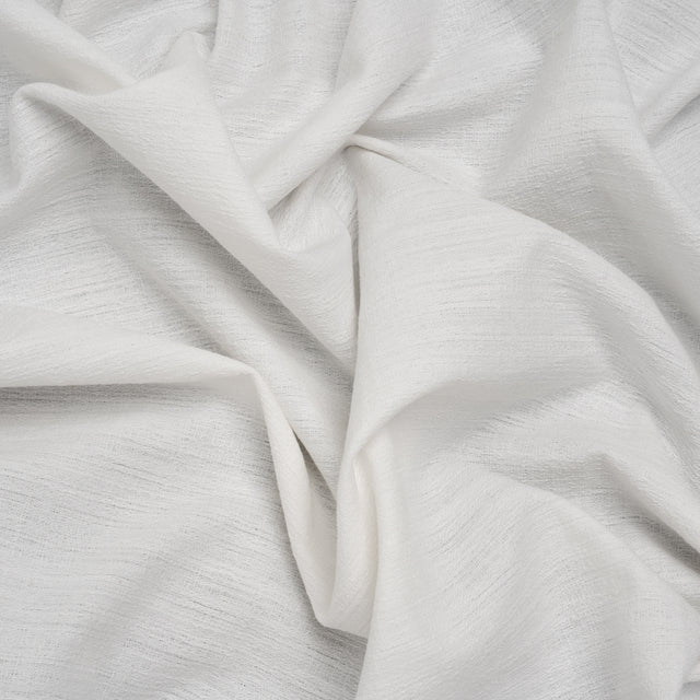 Textured Cotton Woven - White - Famous Australian Famous Australian Designer Deadstock