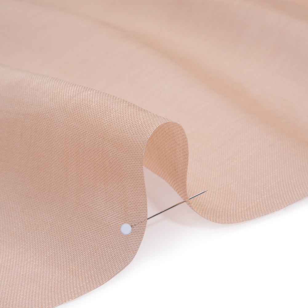 Soft Linen and Silk Organza - Blush Pink - Famous Australian Designer Deadstock