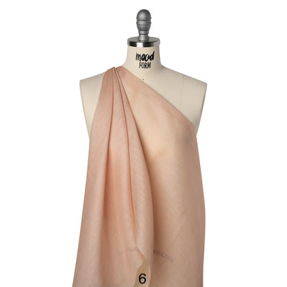 Soft Linen and Silk Organza - Blush Pink - Famous Australian Designer Deadstock