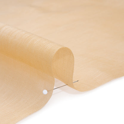 Linen and Silk Organza - Sandy Beige - Famous Australian Designer Deadstock