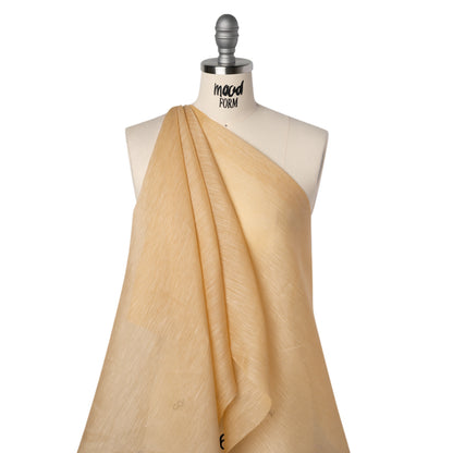 Linen and Silk Organza - Sandy Beige - Famous Australian Designer Deadstock