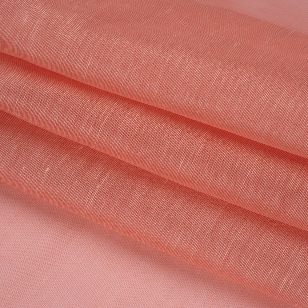 Linen and Silk Organza - Rose Pink - Famous Australian Designer Deadstock