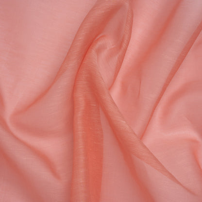 Linen and Silk Organza - Rose Pink - Famous Australian Designer Deadstock