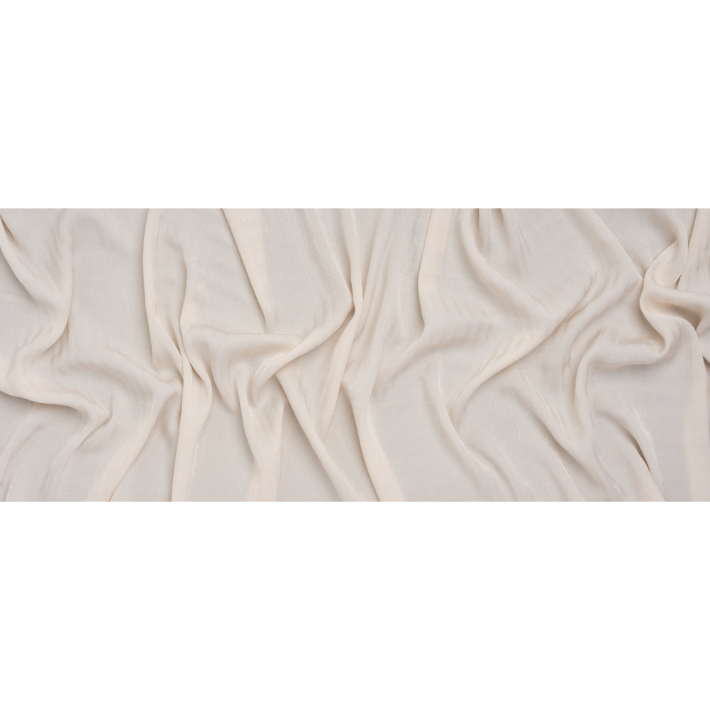 Fluid Rayon Twill - Cream Herringbone Stripes - Famous Australian Designer Deadstock