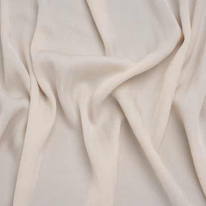 Fluid Rayon Twill - Cream Herringbone Stripes - Famous Australian Designer Deadstock